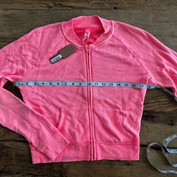 NWT Skims French Terry Zip Up Hoodie - Coral - S- SOLD OUT! - Picture 6 of 9